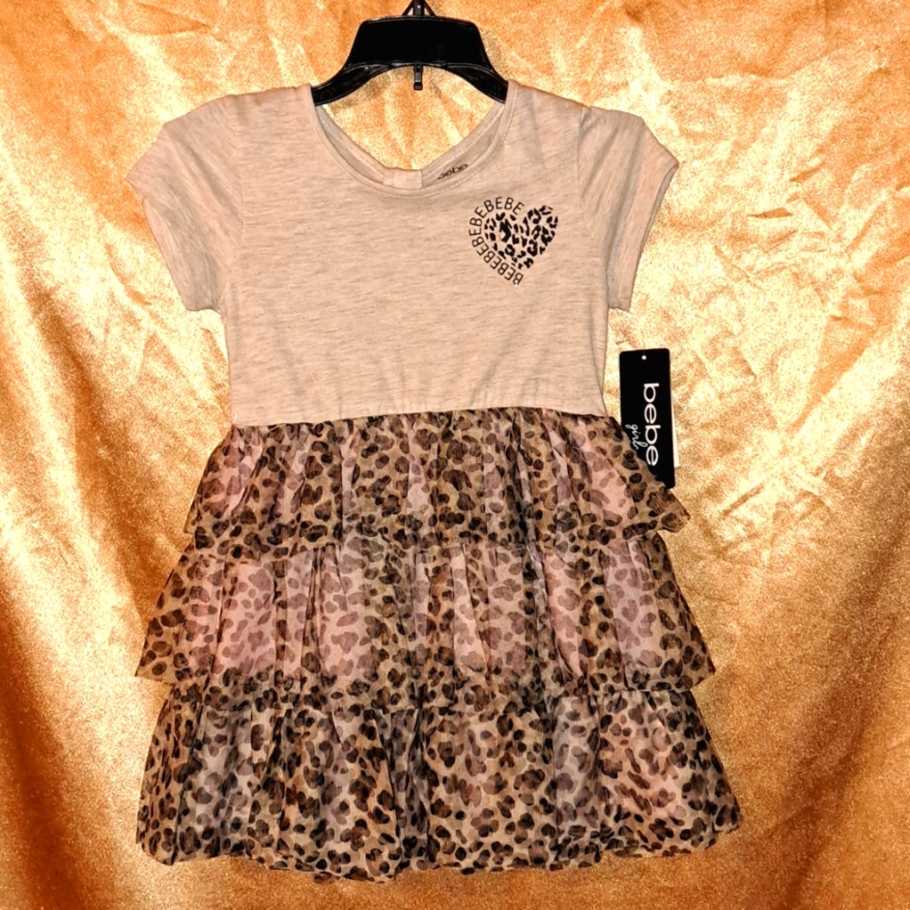 NWT Bebe girls animal print dress